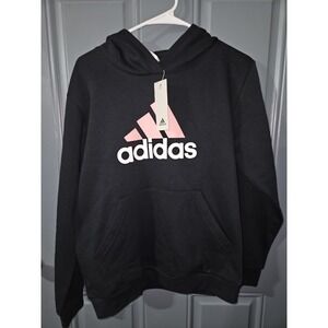 Large 14‎ Girls Adidas Blk/Pink Hoodie NWT